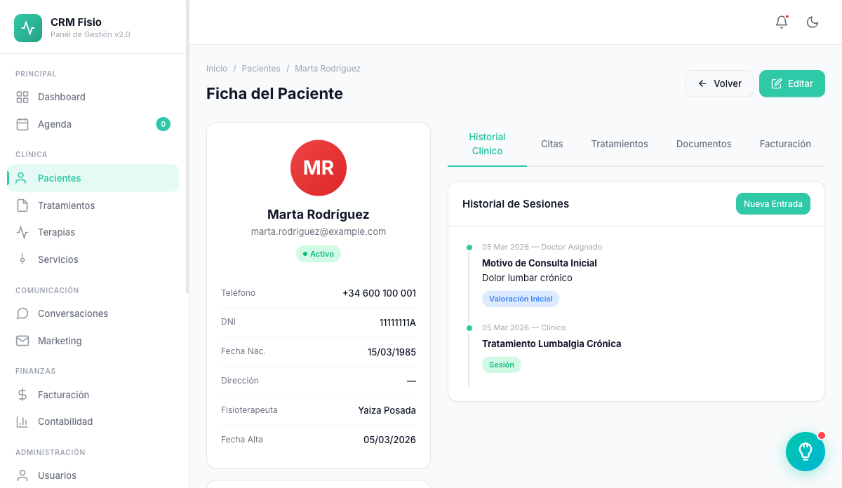 Ficha del Paciente — Oculinexa